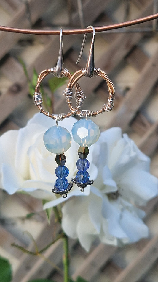 Guitar Hoop Blue Moon Hoop Earrings