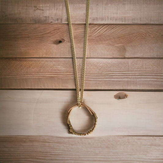 Guitar Hoop Necklace Pendant