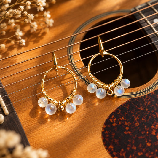 The Rain Guitar String Earrings
